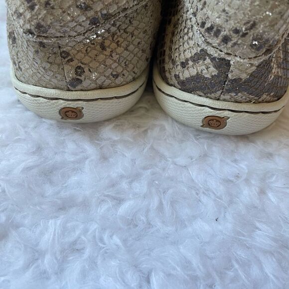 Born leather snake skin print cream and taupe color size 8 - Picture 10 of 10